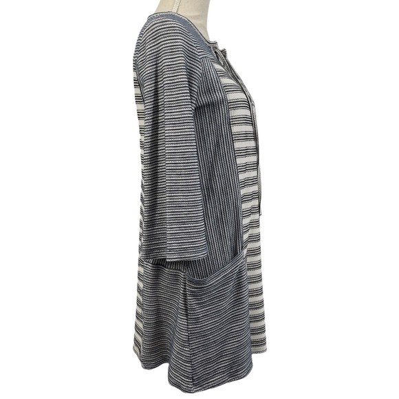 BCBGMaxAzria Lani Lace Up Front Embroidered Striped Knit Tunic Dress Womens S - Picture 5 of 14